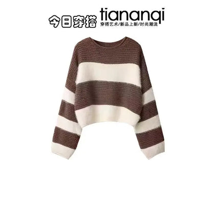 Fashion Women's Set Spring and Autumn Korean Edition Long Top Knitted Sweater+Casual Skirt Pants 3-Piece Set