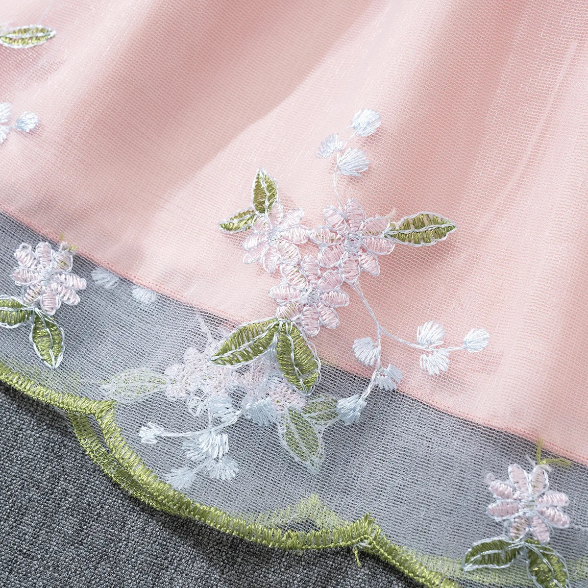 Bellbell Summer Infant Baby Girls Dress Floral Printed Toddler Girls Princess Dresses Fly Sleeve 2-6Yrs Little Girl Mesh Dresses