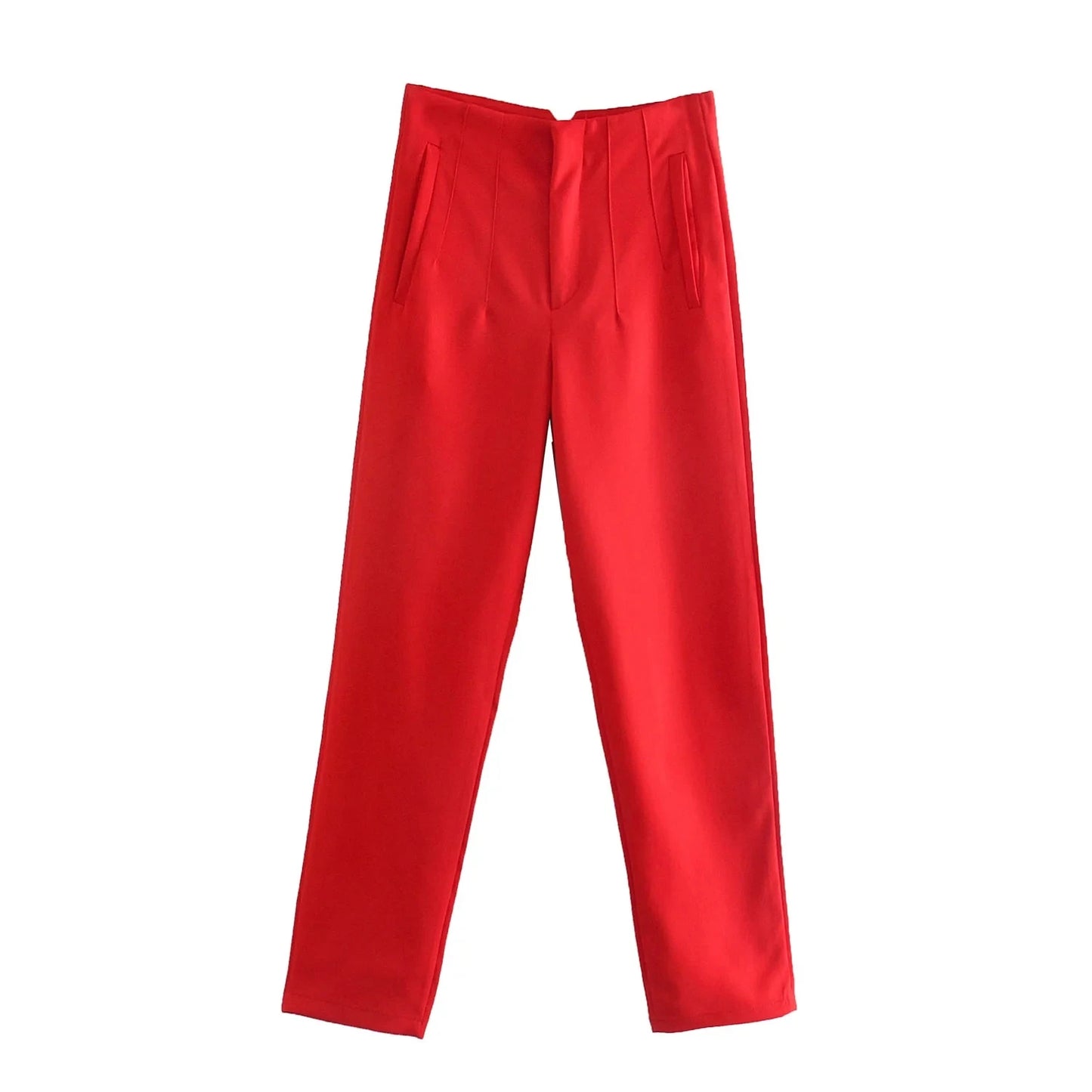 Hot Sale Women Summer Thin Casual Cropped Pants Stretchy Temperament Pleated Slimming Capris Ankle Length High Waisted Trousers