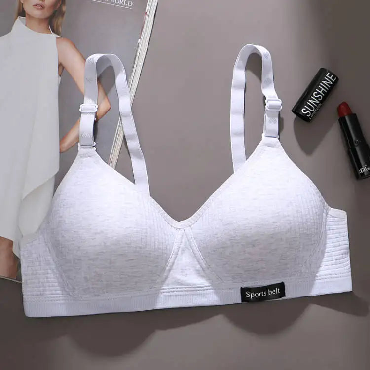 1pcs Women Thin Wireless Bra Girl Seamless Push Up Bra Student Comfort V-Shaped Underwear Adolescent Breathable Comfort Lingerie