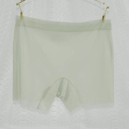 1pc Summer Ice Silk Ultra-thin Boxer Underwear Women Seamless High Waist Panties Plus Size Quick Dry Female Safety Short Pants