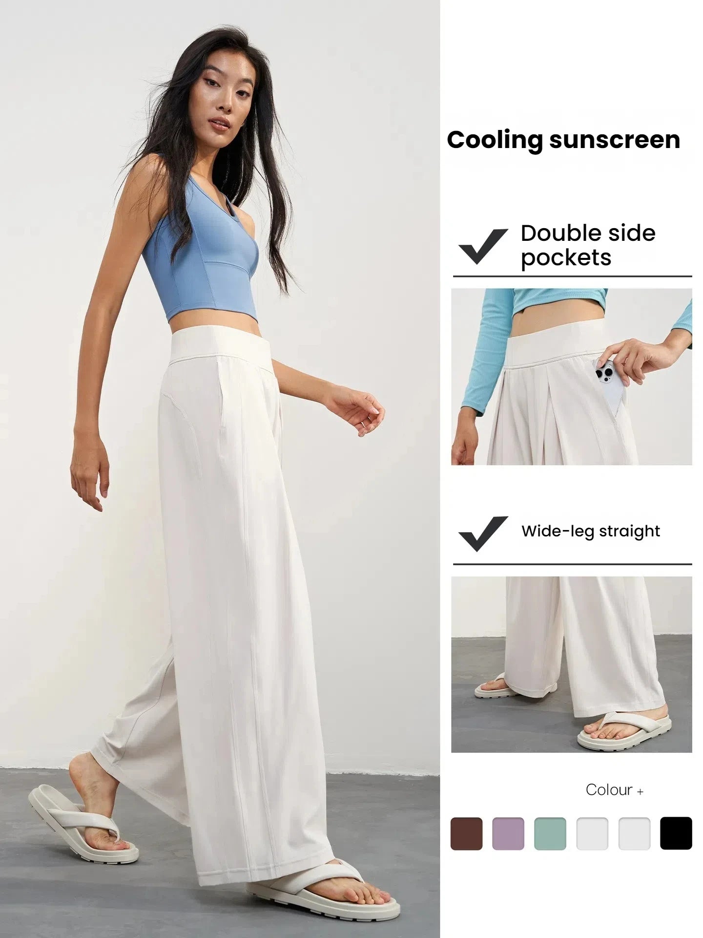 Women's Yoga Pants Loose Wide Leg High Waist Fitness Quick Dry Running Sweatpants Fitting Straight-leg Pants Fitness Trousers