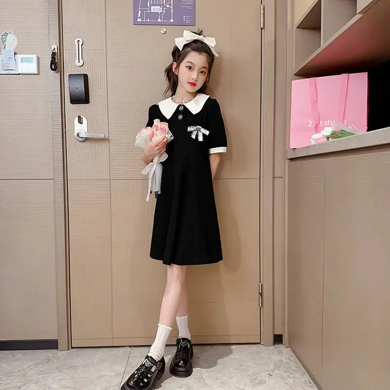 POLO Summer Little Stylish and Slimming for Elementary Students Girls Dresses Girls Korean Reviews Many Clothes Sundress Party