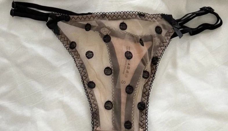 Polka Dot Lace Embroidery Bra Set Soft Underwire Ultra Thin No Padding See Through Mesh Push Up Lingerie For Young Girls Daily