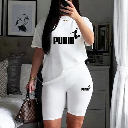 New Quality Casual Woman Clothing Summer Two Piece Set 2026 Women Tracksuit T-Shirts O-Neck Shorts Daily Short Sleeve Hot Sales