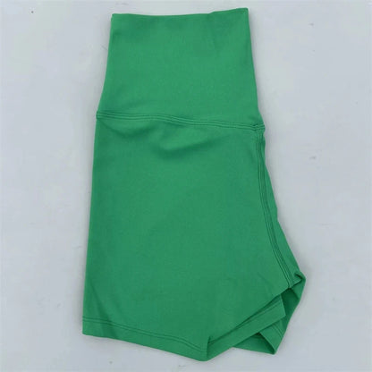 Solid Color Tight Soft Women Fitness Sport Short High Waist Yoga Short Legging Squatting Proof Comprehensive Training Athletic