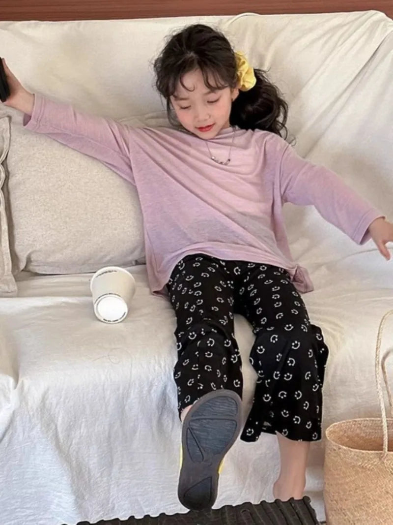 Kids' Mosquito Proof Pants 2026 Summer Korean Style Breathable Slim Fit Flare Pants Lightweight Anti Mosquito Casual Long Pants