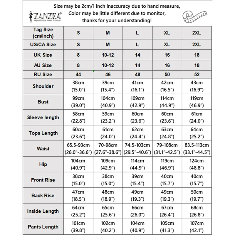 ZANZEA Fashion Women Matching Sets Autumn Chic Color-Blocking Office Outfits Long Sleeve Shirt Belted Wide Leg Pant Sets 2 Piece