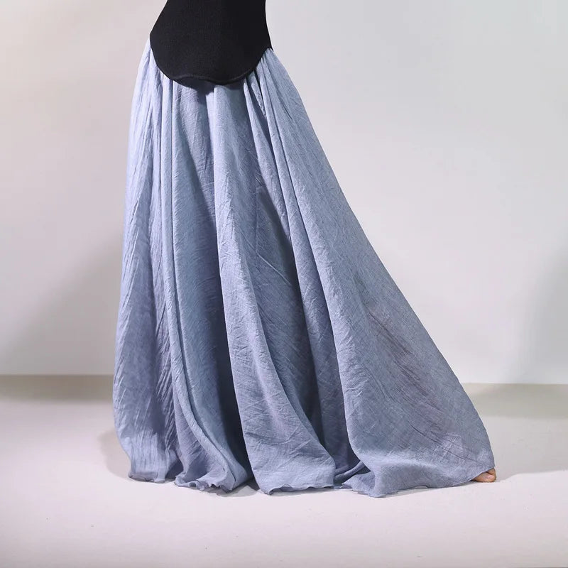 2026 Women Cotton Blending Long Skirts High Waist Good Quality Women Summer Boho Maxi Skirts Brand Faldas Femme Streetwear