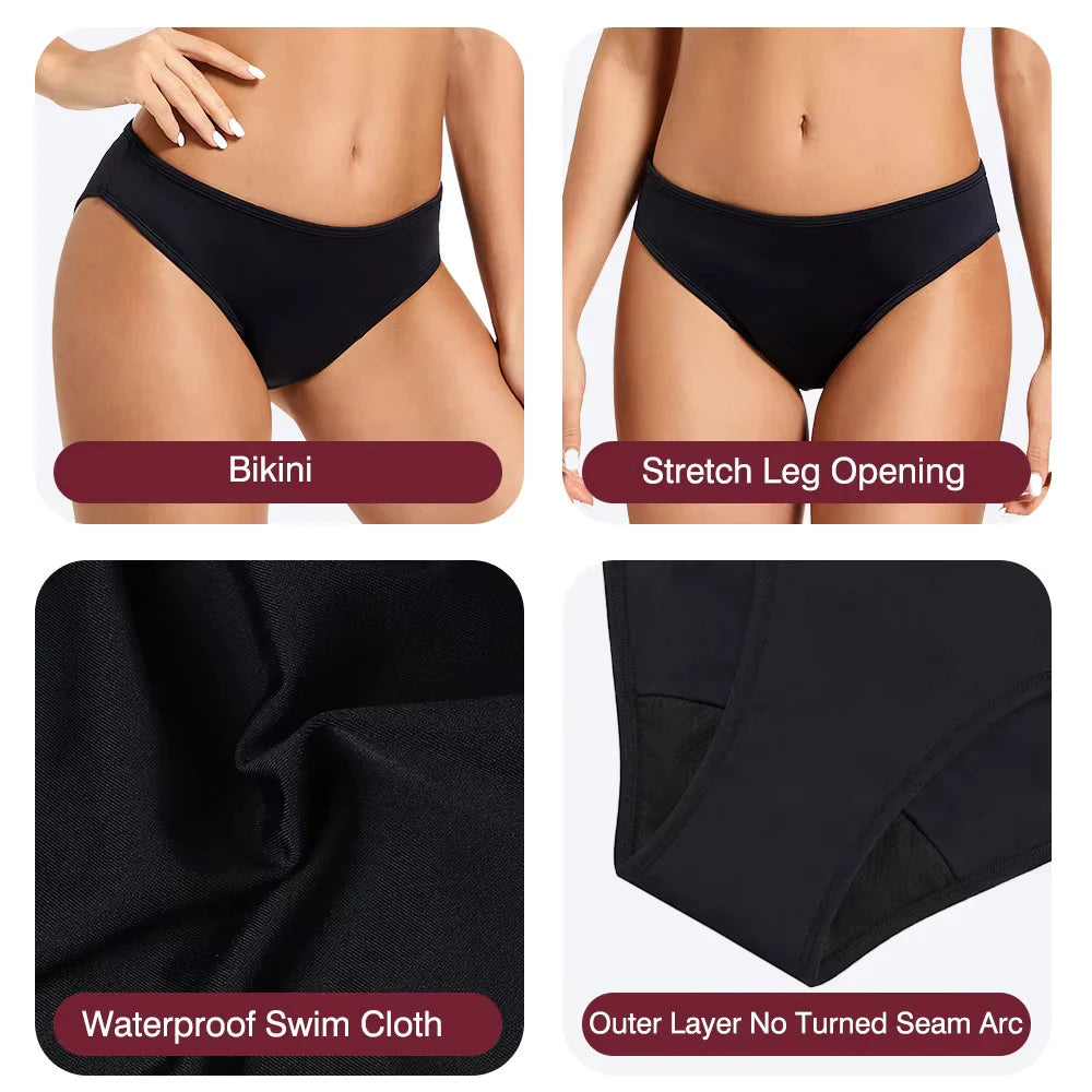 Menstrual Panties For Pool Girl Menstruation Swimwear Leakproof Underpants Period Swimwear Woman Menstrual Briefs for Swimming
