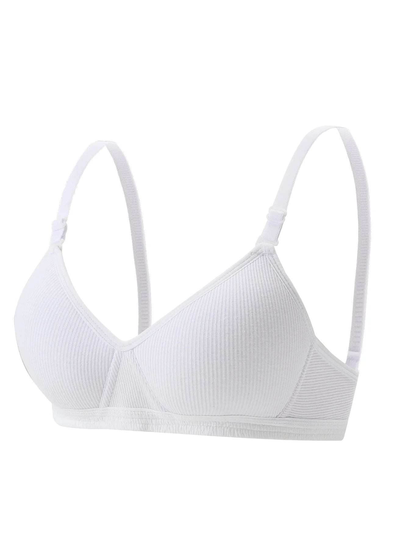 3 pcs teen bra with adjustable straps without underwire, non-removable chest pads, comfortable underwear