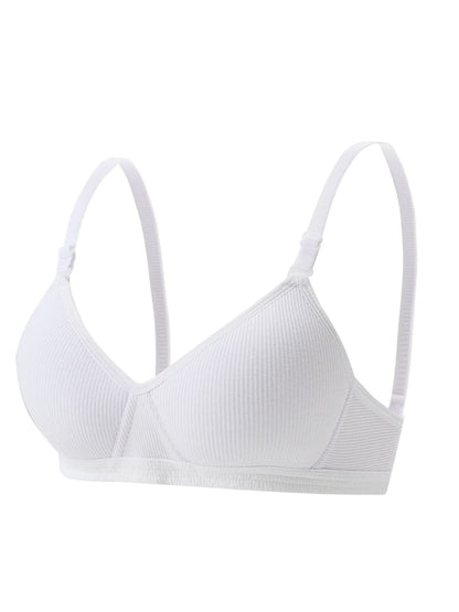 3 pcs teen bra with adjustable straps without underwire, non-removable chest pads, comfortable underwear