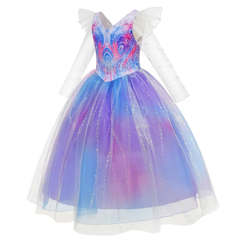 2026 Child School Activity Carnival Outfit New Summer Dresses for Girls Gift Baby Birthday Party Princess Dress Up Kids Clothes