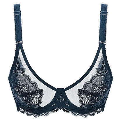 Women's Transparent Bra Ultra Thin Lace Bra Underwear