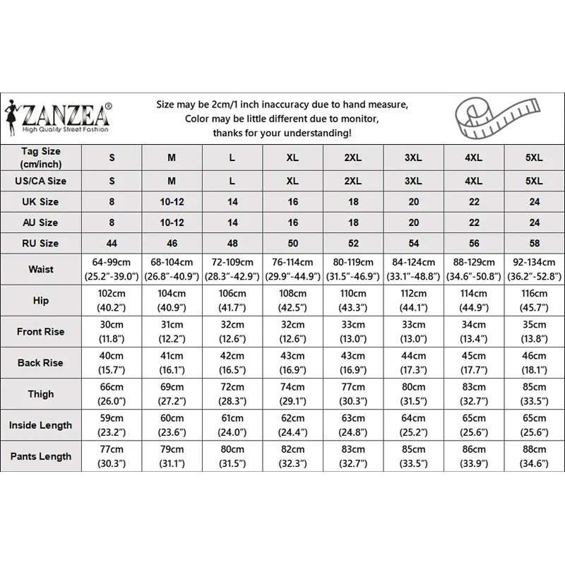 ZANZEA Women's Pants Vintage Printed Trouser Patchwork Casual Loose Ladies Bottoms Fashion Long Elegant Pants
