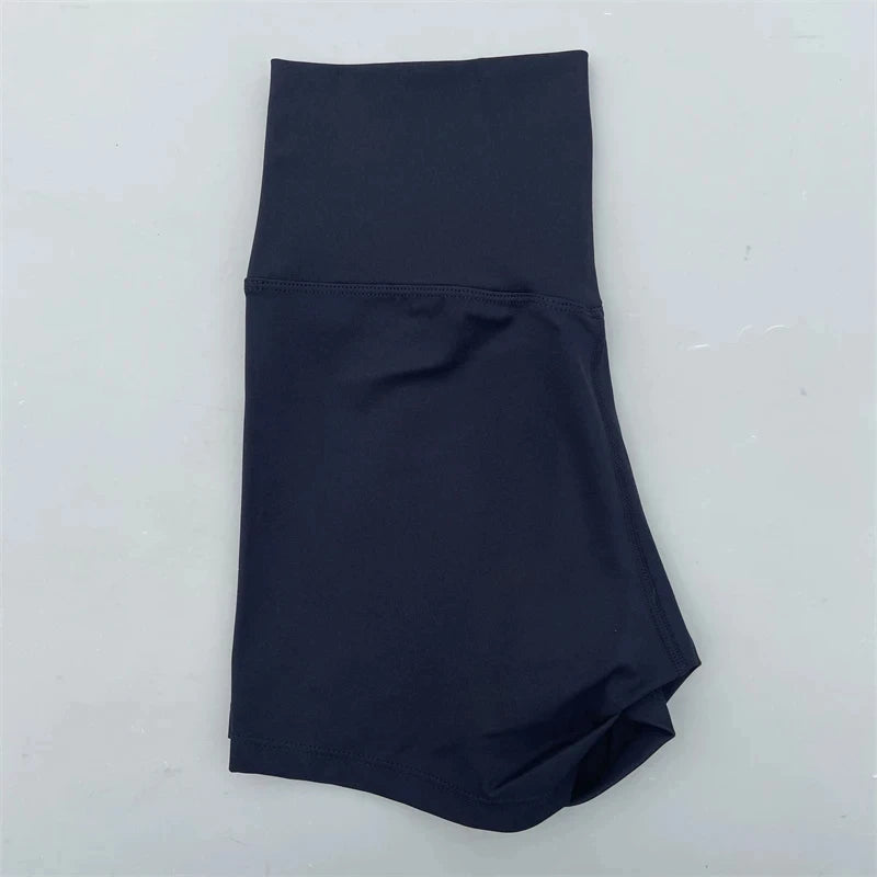 Solid Color Tight Soft Women Fitness Sport Short High Waist Yoga Short Legging Squatting Proof Comprehensive Training Athletic