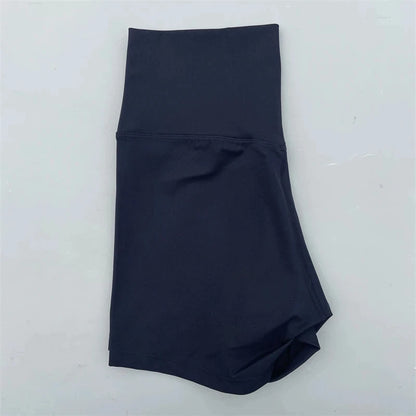 Solid Color Tight Soft Women Fitness Sport Short High Waist Yoga Short Legging Squatting Proof Comprehensive Training Athletic