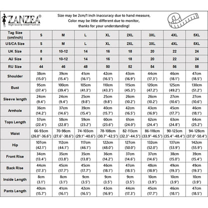 ZANZEA Women's 2-Piece Short Sets Printing Paneled V-Neck Short Sleeve Top Elastic Waist Shorts Matching Sets 2026 Summer Co-ord