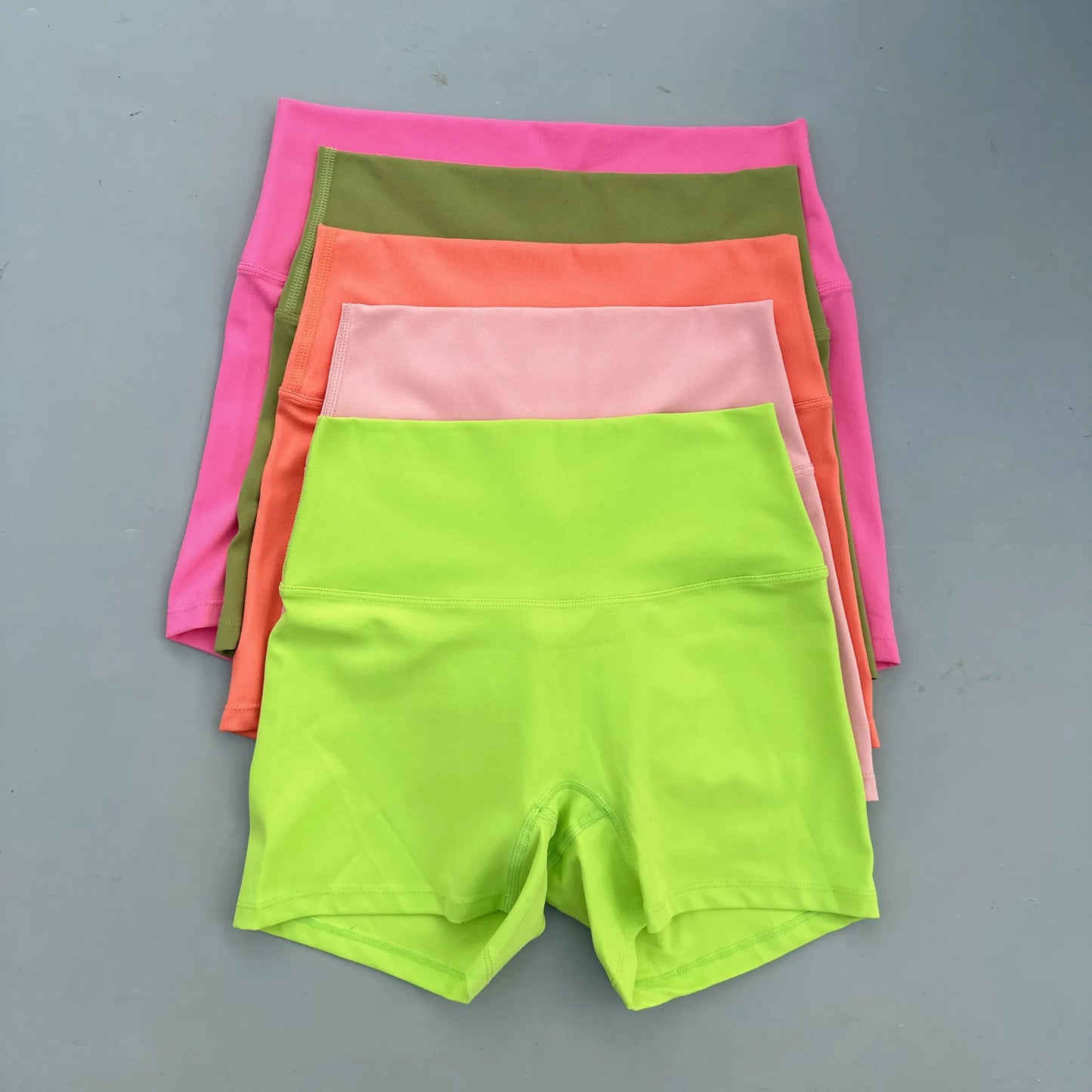 Solid Color Tight Soft Women Fitness Sport Short High Waist Yoga Short Legging Squatting Proof Comprehensive Training Athletic