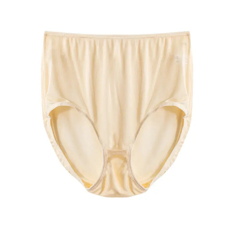 3Pcs/Set Natural Mulberry Silk Women's Underwear High Waist Briefs Traceless Breathable Sexy Underwear  Underwear Women Panties
