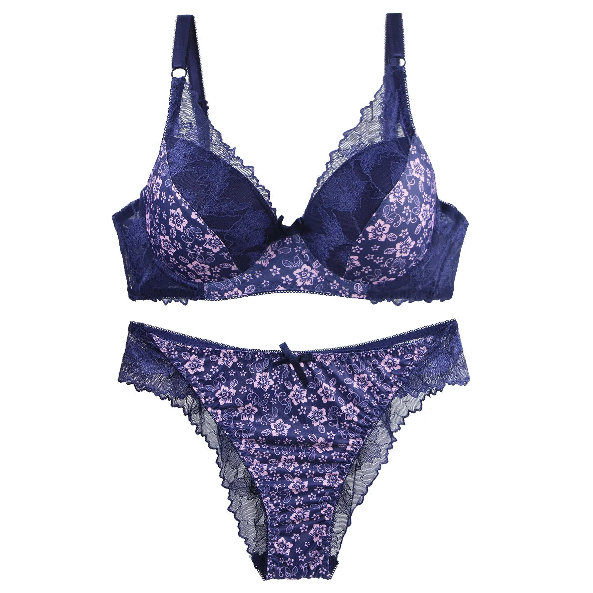 2027New 34/75 36/80 38/85 40/90 42/95 44/100 BCDE Bras Set White burgundy Beige Black Green Blue Push Up Underwear For Women