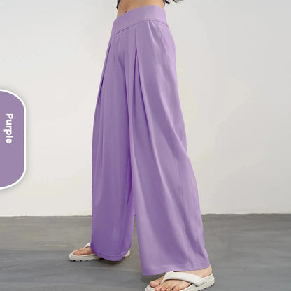 Women's Yoga Pants Loose Wide Leg High Waist Fitness Quick Dry Running Sweatpants Fitting Straight-leg Pants Fitness Trousers