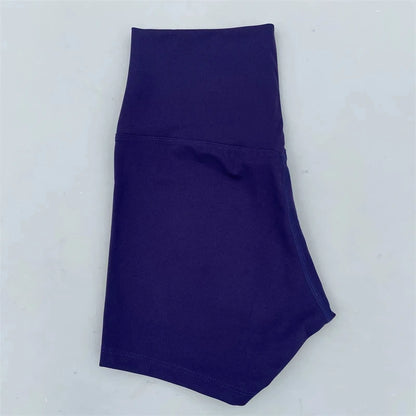 Solid Color Tight Soft Women Fitness Sport Short High Waist Yoga Short Legging Squatting Proof Comprehensive Training Athletic