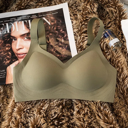 Push-Up Bras For Women Plus Size Seamless Bra Non-wire Wide Adjustable Straps Underwear Sexy Lingerie Comfort Intimates M-3XL
