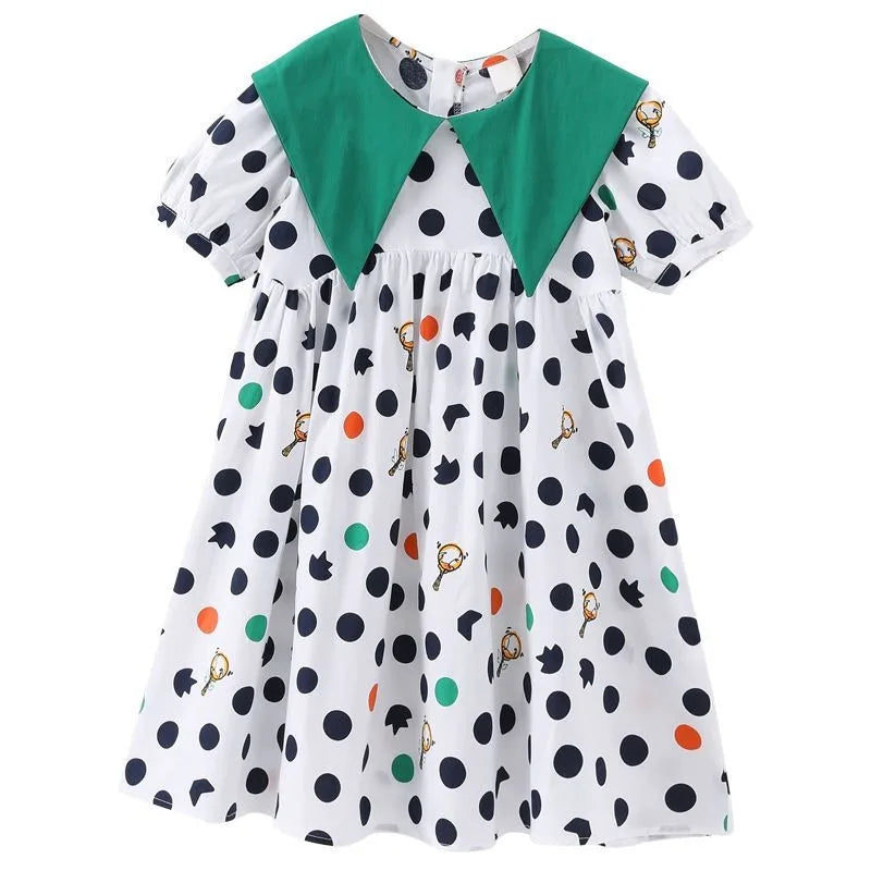 Cotton Princess Dress with Stylish Floral Print Sets for Children Luxury Girls Tweens Clothing Clothes 10 12 Years Children's 11