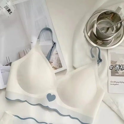 BH Bralette Top Women's Underwear No Steel Ring Pure Desire Comfortable Upper Support Sling Adjustable Beauty Back Bra for Women