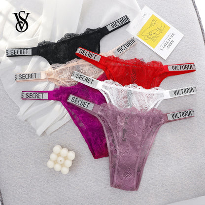 Victoria's Secret Women's Underwear Antibacterial Fashionable Soft with Rhinestones Breathable Panties Classic Sexy