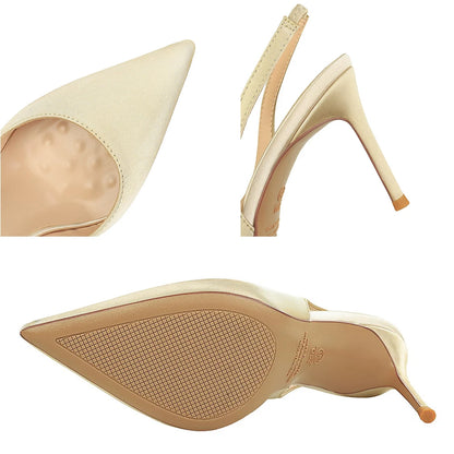BIGTREE Shoes Satin Stiletto Women Sandals Summer Shoes Pointed High Heels Fashion Women Pumps High-heeled Sandals Ladies Shoes