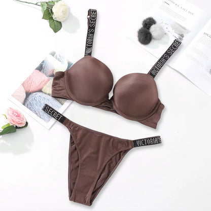 Women's Lingerie Set Sexy Breathable Soft Versatile Shapewear V Sexy Lingerie Bra and Panty Set Push Up Classic