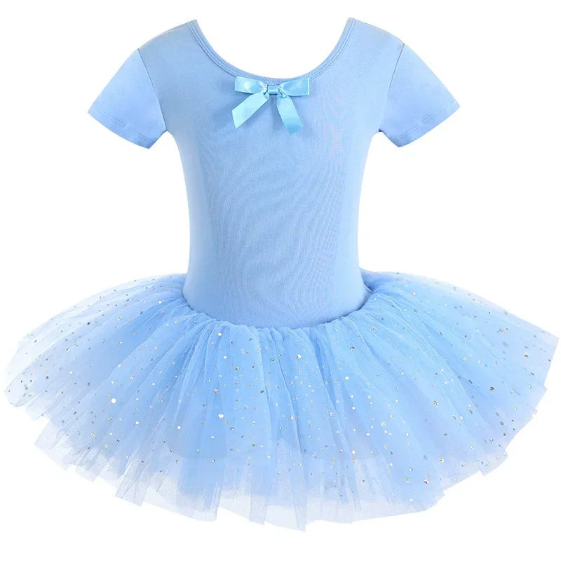 Summer Casual Ballerine Girl Dress Tutu Dance Ballet Children's Clothing Gymnastics Girls Dresses Ballet Leotards Vestidos