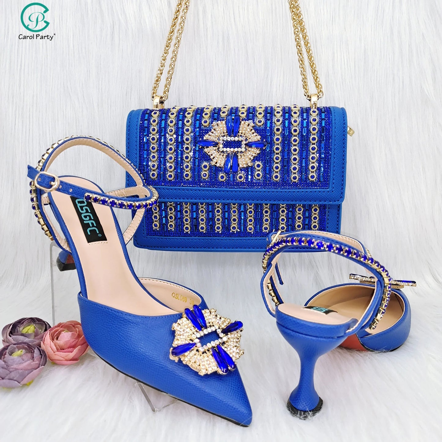 QSGFC New Luxury Women's Shoes Comfortable SS Class High Heels Bag in Spring, Summer, and Autumn