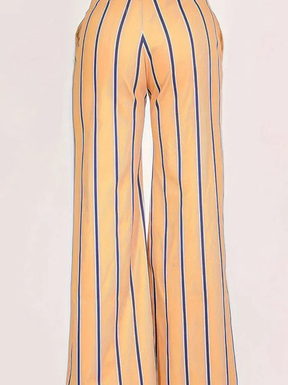 Women's Oversized Woven Casual Pants Comfortable Loose Fit High Waist Straight Leg Trousers
