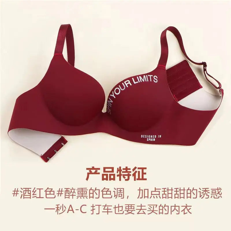 Women Print Seamless Bra Sexy Lingerie Floral Push Up Bras One-Piece Underwear 2026 Bralette No Steel Rings Gather Brassiere
