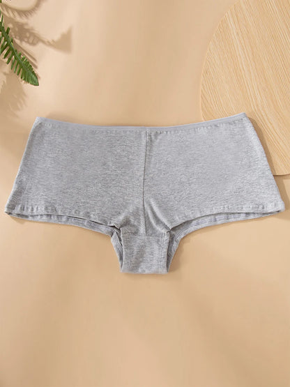 Cotton Underwear Women Sports Boxer Briefs Solid Color Sexy Comfortable Breathable Yoga Fitness Workout Fashion Women Underpants