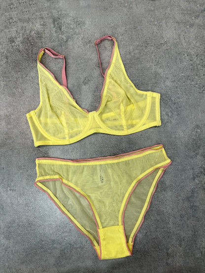 YUQI French Summer Bra - Sexy Euro Color-Block Lingerie | Slim Push-Up Lift & Anti-Sag Support | Anti-Sag Comfort Fit Underwear