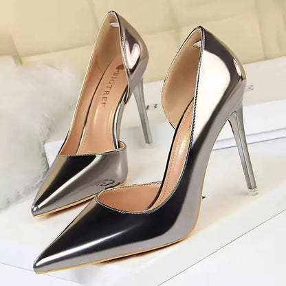BIGTREE Shoes Sexy Woman Pumps Patent Leather High Heels Plus Size 43 Women Shoes Heels 2026 Stiletto Ladies Shoes Wedding Shoes