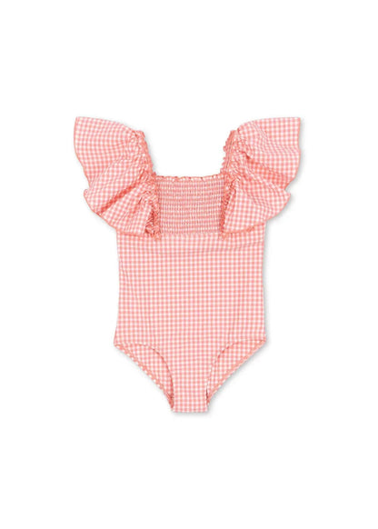 2025 Summer Baby Girls Swimsuit One Piece Kids Beach Wear Girls Lace Swimwear Children Ruffle Princess Bikinis Sets Monokini