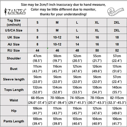 ZANZEA Muslim Sets Fashion Long Sleeve Long Tops Wide Leg Pants Autumn Pants Sets Blusas 2PCS Oversize Two-piece Outfits