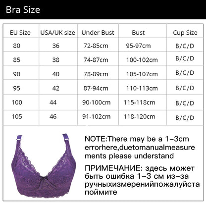 Hot Full cup thin underwear small bra plus size undewire adjustable lace Women's bra breast cover B C D Large size Lace Bras