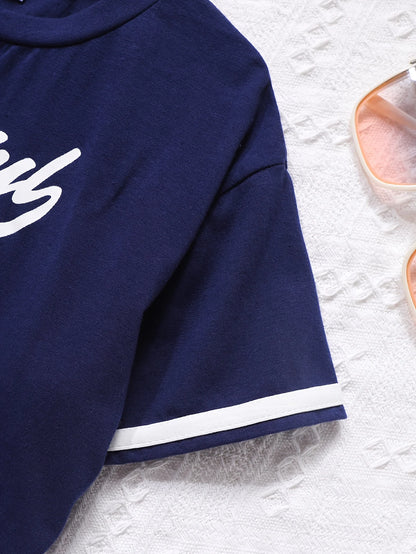 Girls' Spring Summer Half-Skirt Set with Short Sleeve T-Shirt Sport Casual Short Top And Skirt 2-Piece Set