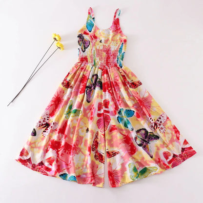 Summer Wide Leg Jumpsuits Kids Bottom Fashion Girls Rompers Beach Outfits Casual Body Suit Children Clothes One Pieces Playsuits