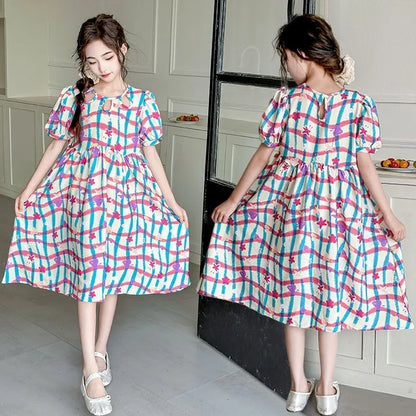 Princess Dress for Little Girls Summer Dress Dresses Girl Luxury White Farm 2025 Children's Clothing 4 Years Clothes Teenager 12