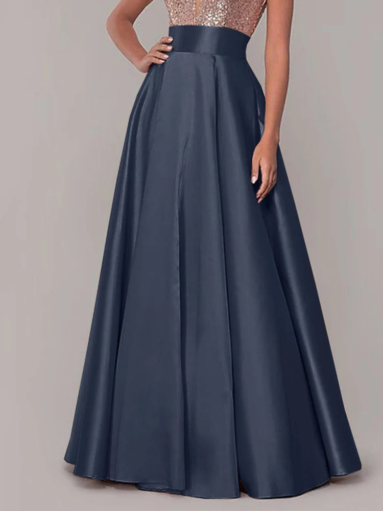 2026 ZANZEA Fashion Satin Party Skirts Elegant High Waist Jupe Maxi Vestidos Women Sundress Female A-line Faldas Saia Oversize