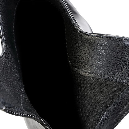 Retro Scratch Pattern Women's Boots, Thick Heel, Pointed Toe Short Boots , Slimming Women Ankle Boots Mid Heel Leather Boots