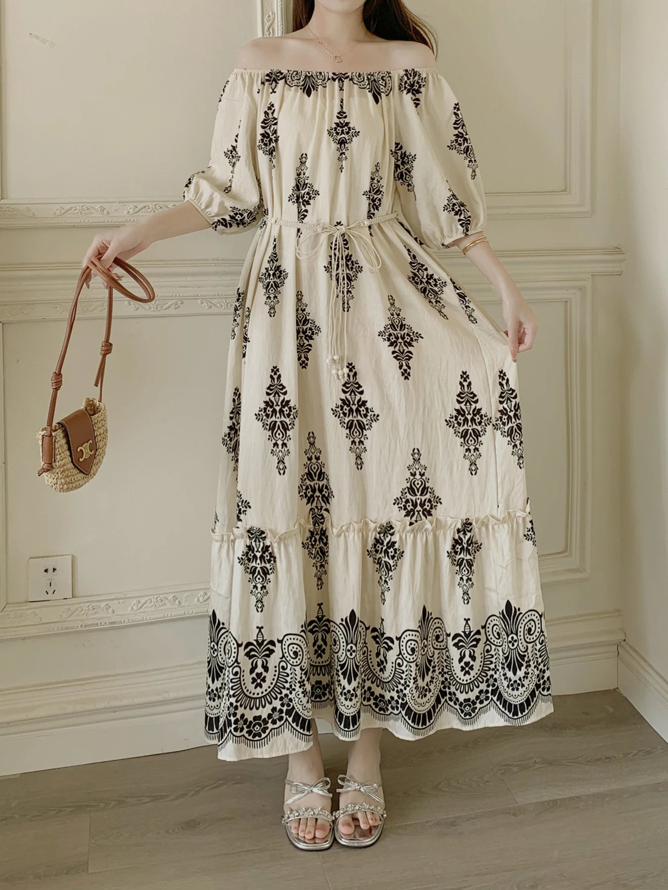 Women's Summer Dresses Casual Short Sleeve Crewneck Dress