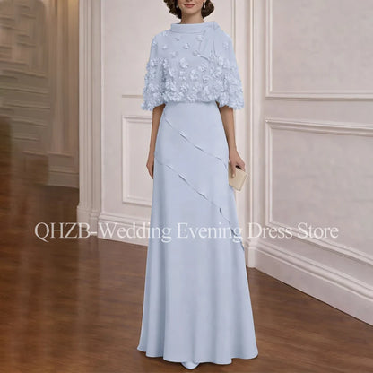 Customized New In Elegant Long Mother of the Bride Dresses O-Neck Floor-Length A-Line Wedding Guest Party Groom Dress 2026